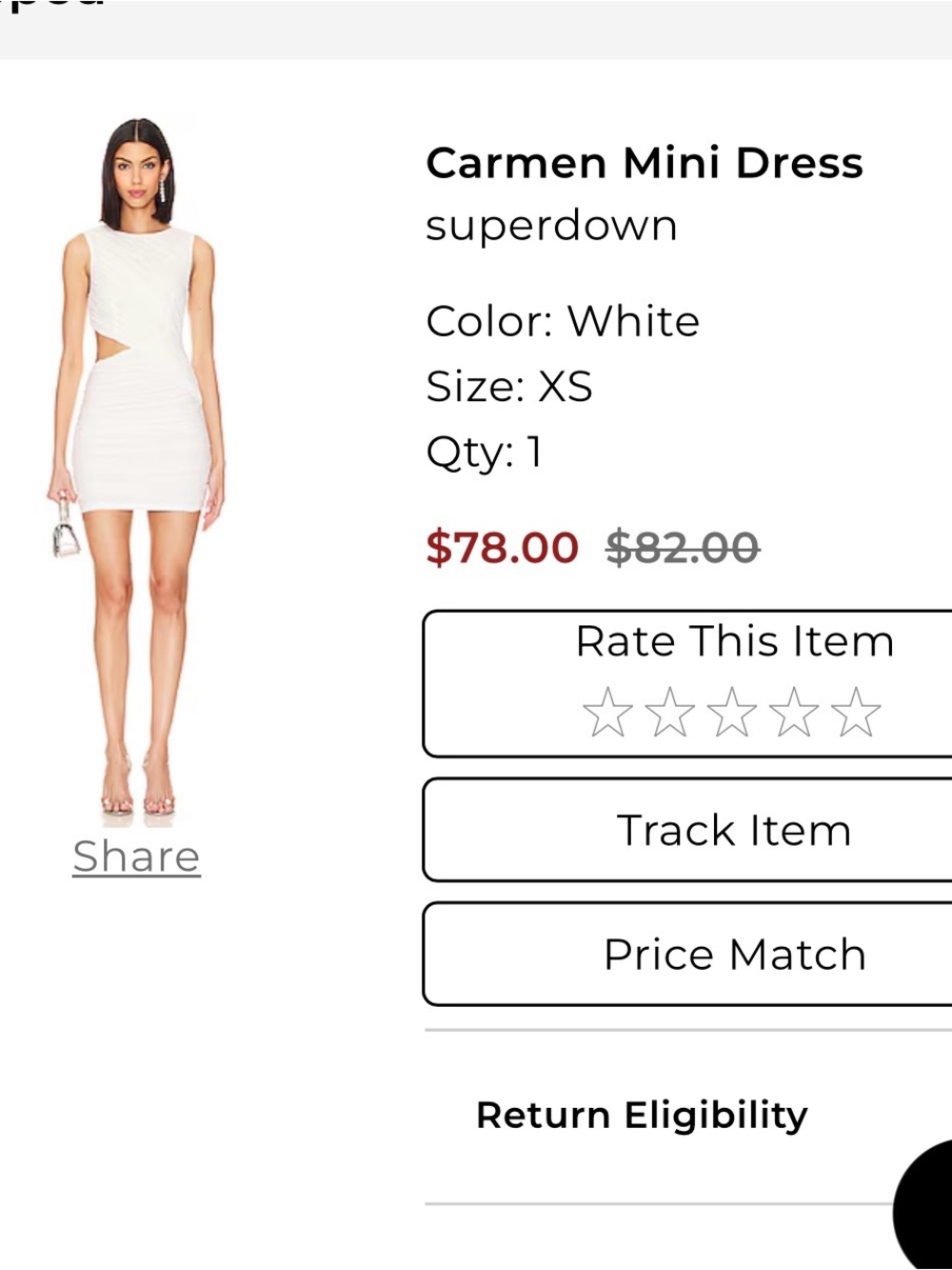 superdown Carmen Cutout Bodycon Mini Dress - White